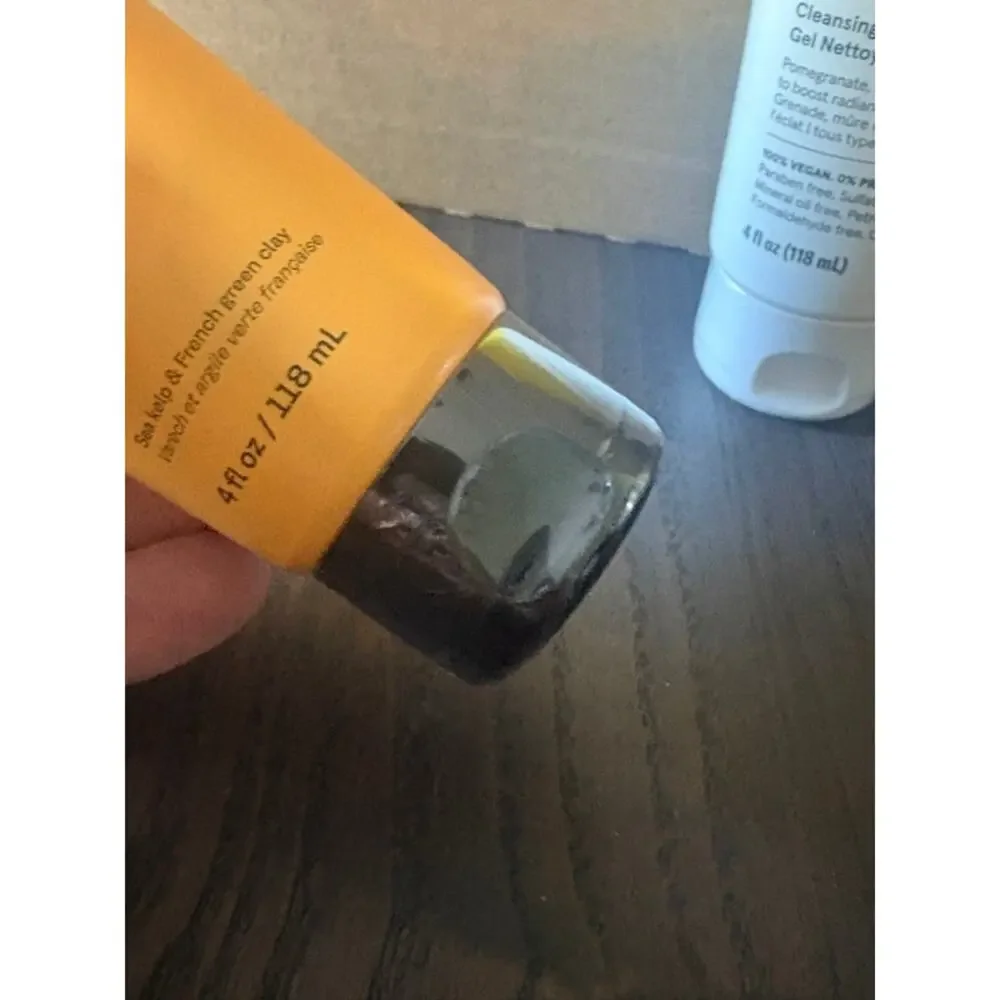 Acure Facial Cleansers Brightening Facial Scrub & Cleansing Gel 4 fl oz each